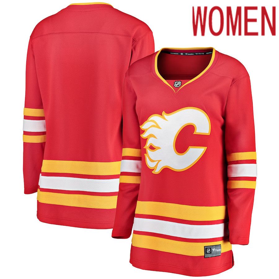 Women Calgary Flames Fanatics Branded Red Home Breakaway NHL Jersey